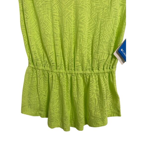 Columbia NWT Women's S See Through You Sheer Burnout Peplum Short Sleeve Top - Picture 5 of 11
